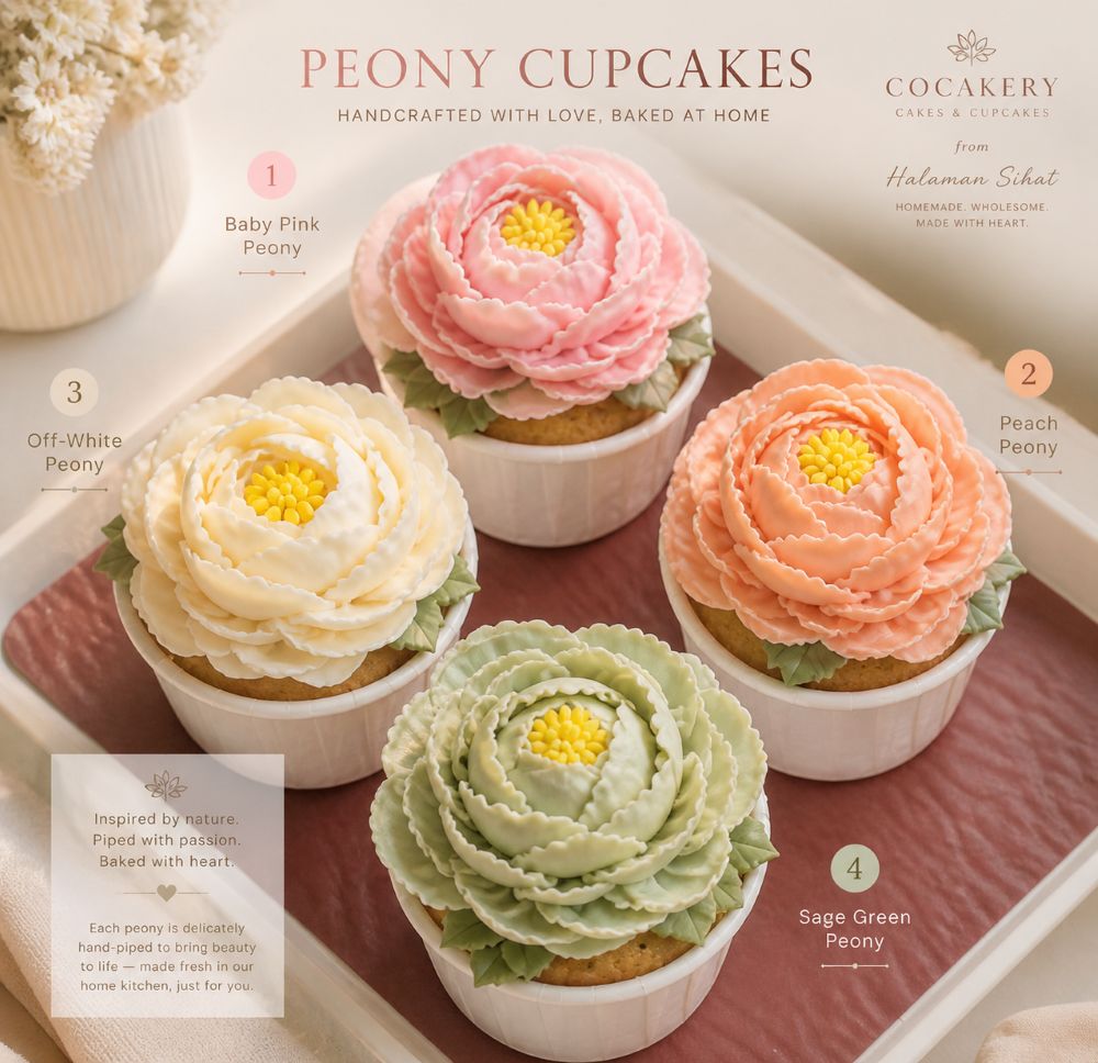 Peony Cupcake Color Palette COCAKERY