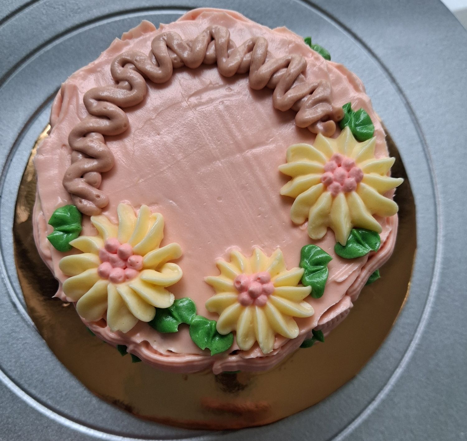 Pink Mini Flower Basket Cake